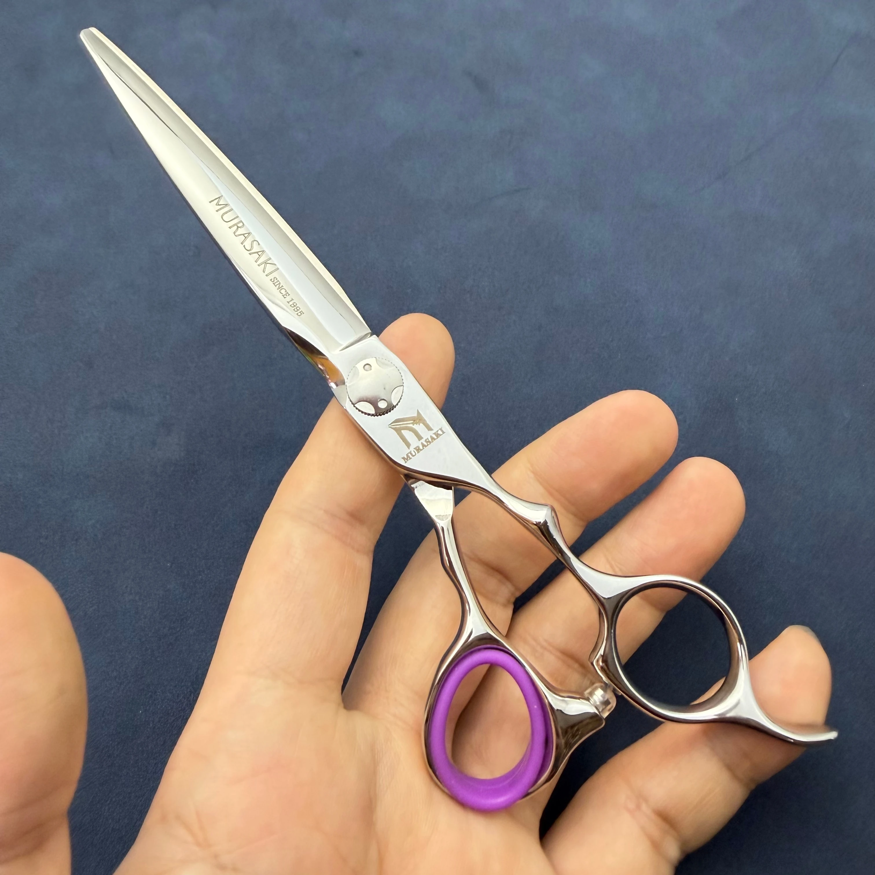 6-6.5-6.8 inches MURASAKI Professional hairdressing scissorsJapanese 440C steel barber shearsSalon High-end Barber accessories