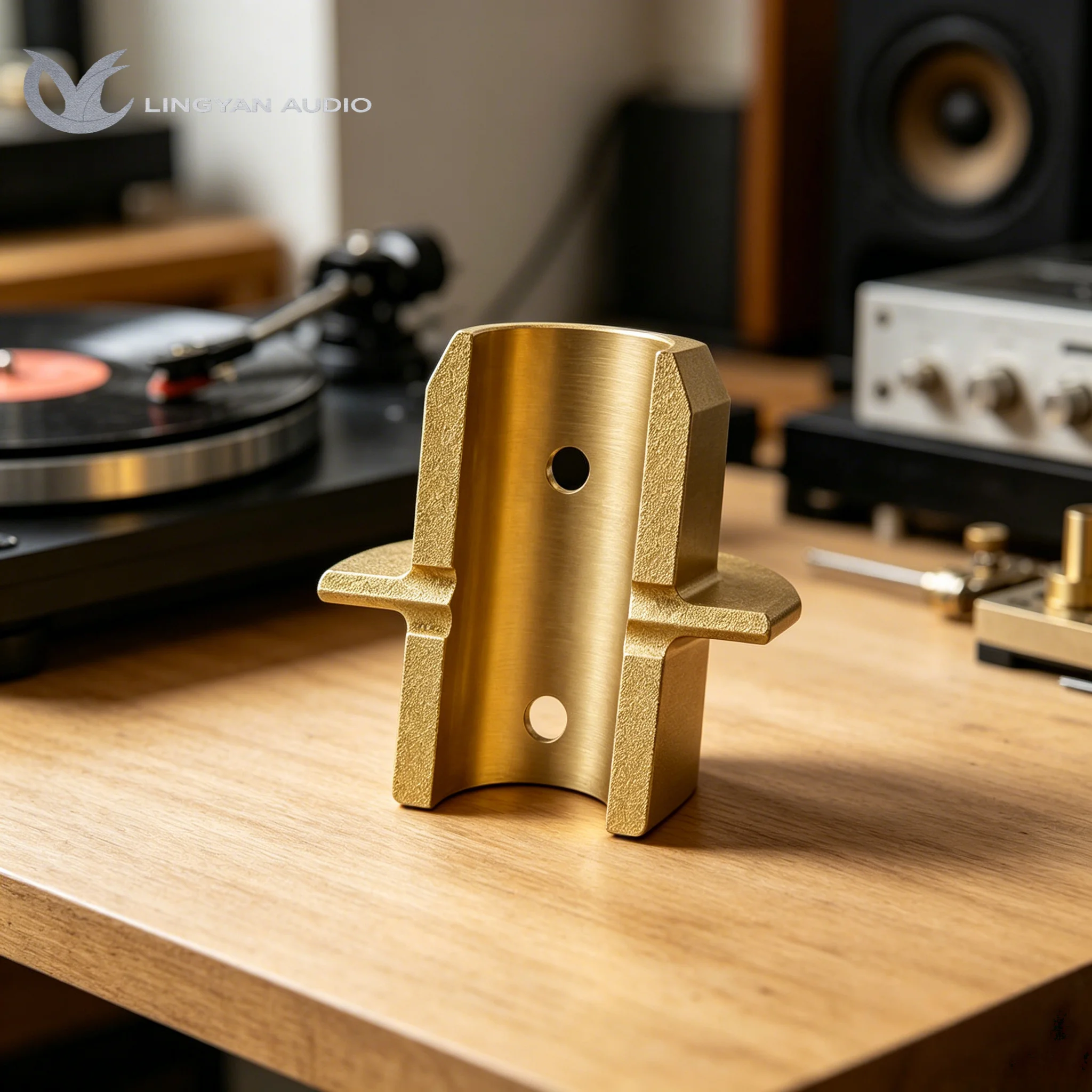 

Turntable Tonearm Accessory, Solid Brass Knife Edge, Wear-resistant Replacement for SME 3009 3010 3012 Arm Rest