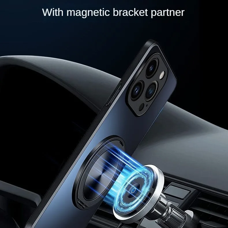 Etui do Samsung Galaxy S25 Ultra S24 FE S23 S22 s21 Ultra S10 Plus S10e AG Matte Ring Magnetic Back Cover Shockproof Bumper