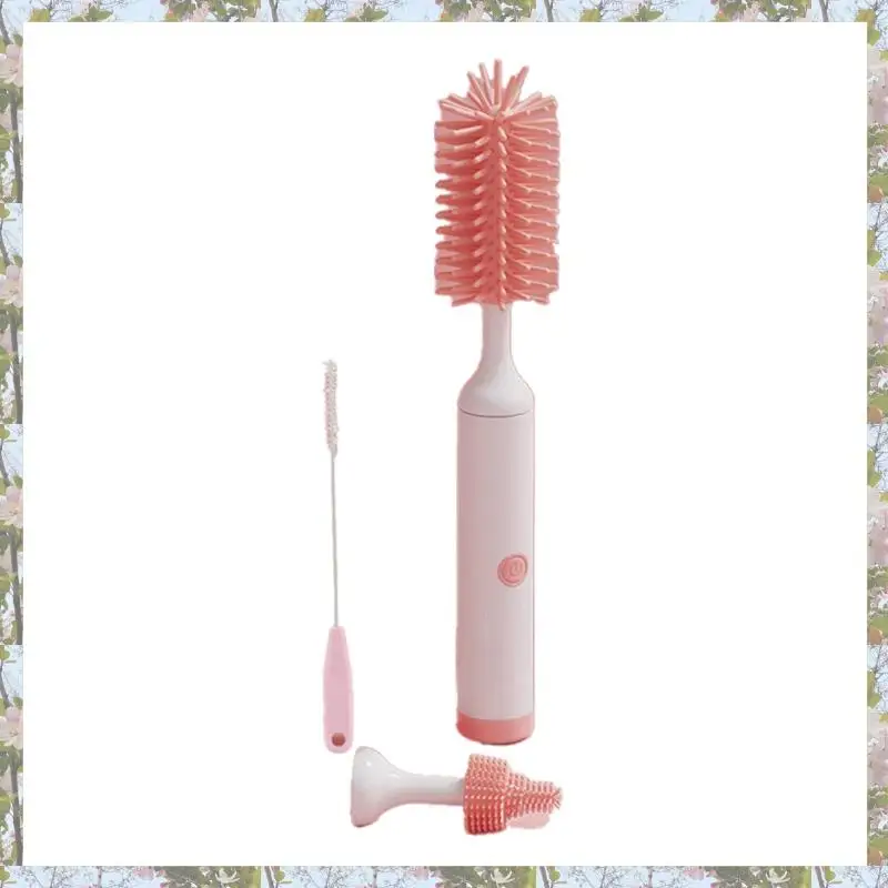

T84C-Multipurpose Silicone Electric Baby Bottle Brush 1500Mah Cordless Infants Babe Milk Bottle Nipple Clean Brushes