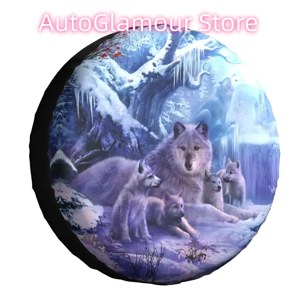 

Чехол на запасное колесо Wolf 4WD 4x4 SUV Wolf Quest Dream, универсальные чехлы на колеса, подходят для Jeep Prado Land Cruiser 14 дюймов, 15 дюймов, 16 дюймов, 17 дюймов