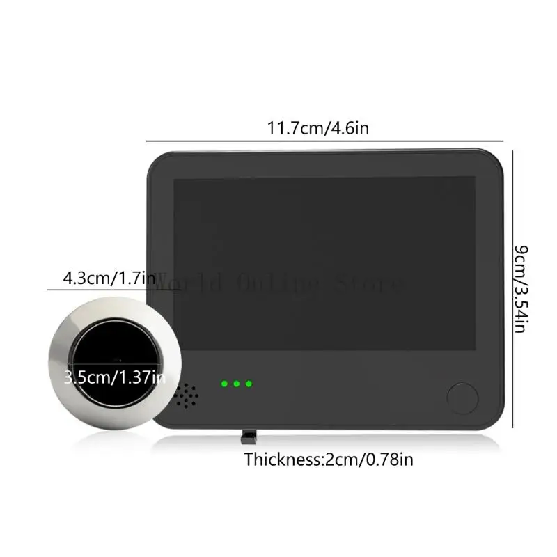 Câmera campainha sem fio Display 4,3 polegadas 1080p IR Night Visibility Monitoramento 87HC