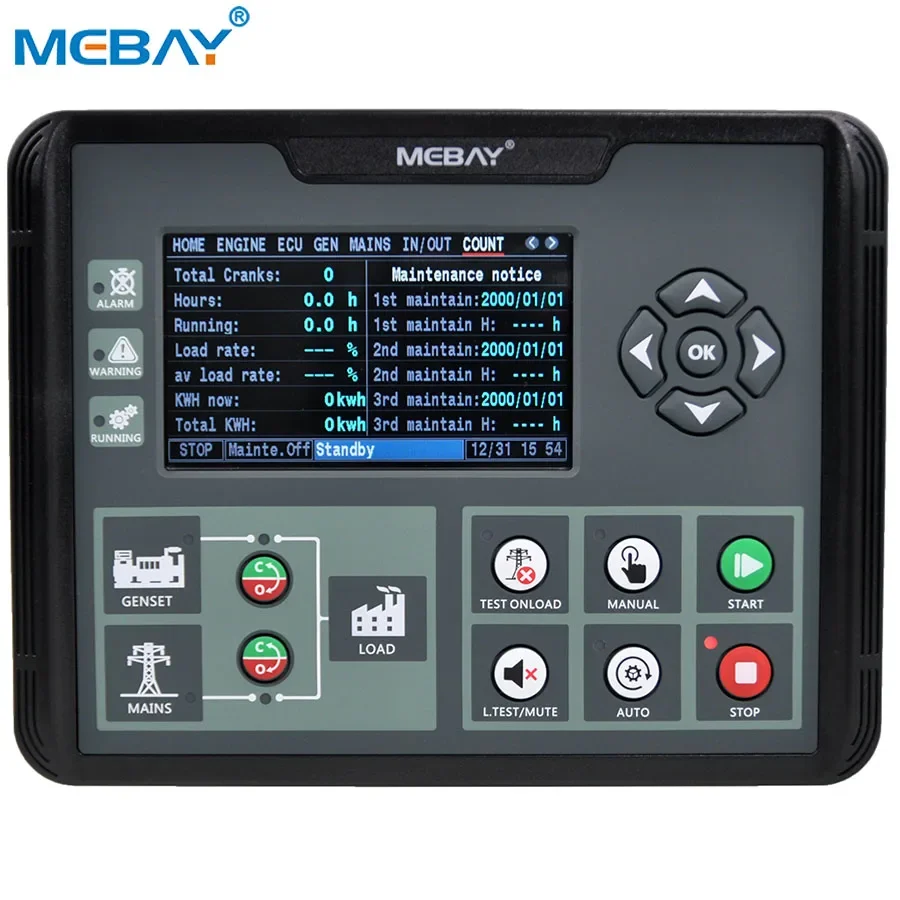 MEBAY Generator Spare Parts Genset Controller Control Module Unit DC72DR