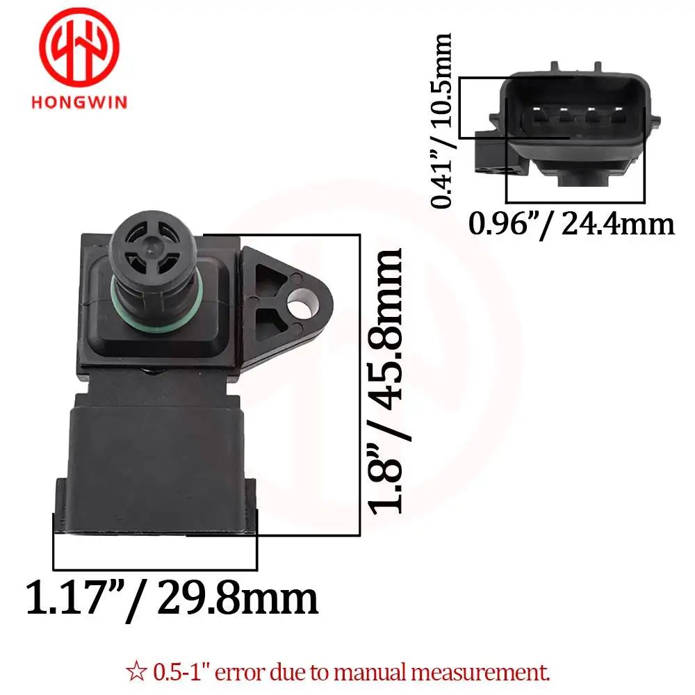 Manifold Air Pressure MAP Sensor 1865A049NA 5WK9698 A4518206910 6PP013112061 For Mitsubishi Smart Fortwo Cabrio 451 2007-2016