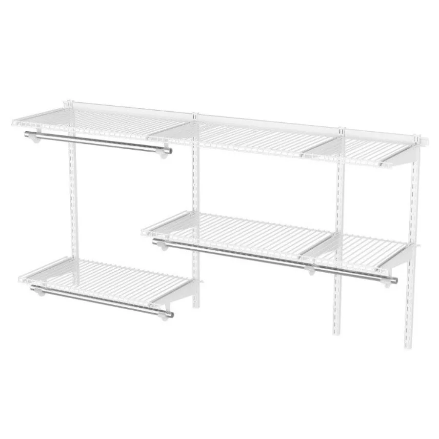 Custom Closet Organizer Kit 3 to 5 Feet WallMounted Closet System with Hang Rod