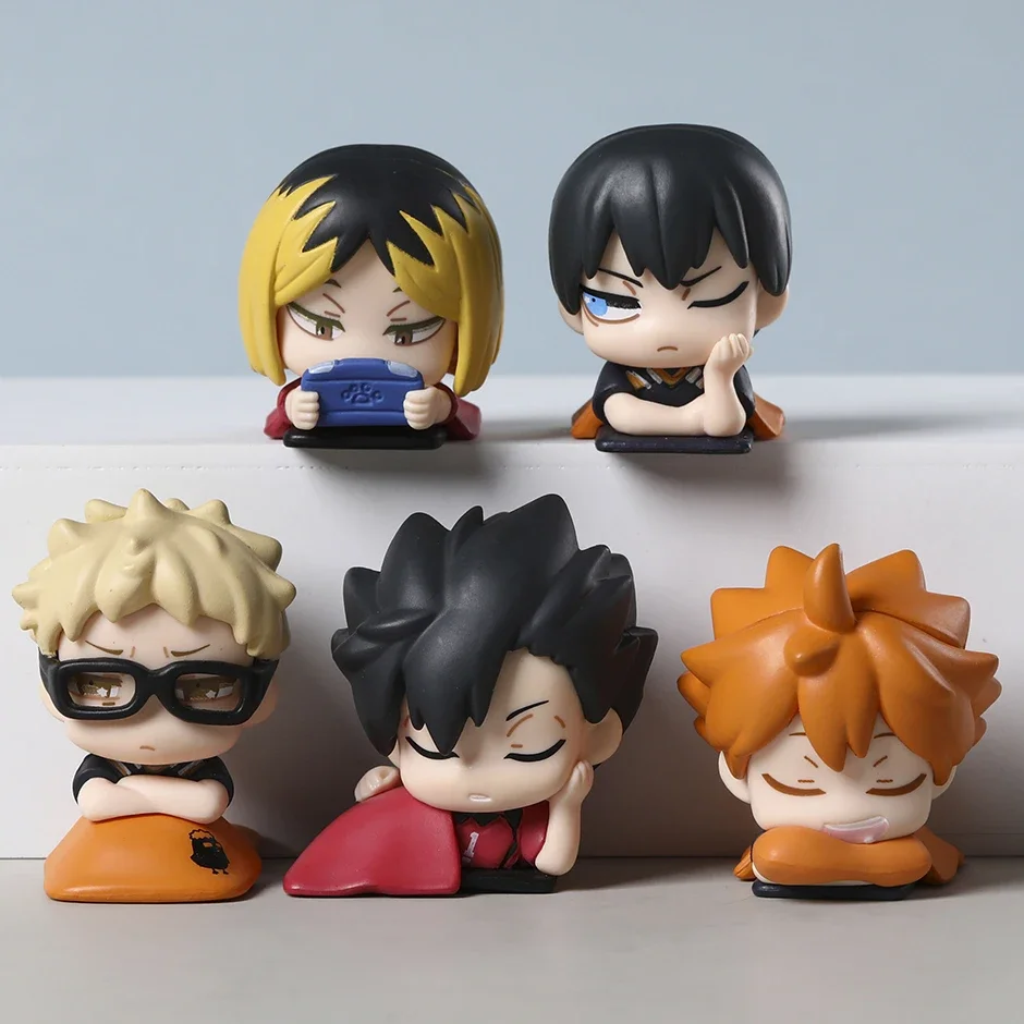 Set Hinata Shoyo Tobio Kageyama Kei Tsukishima Kozume Kenma Tetsurou kuroo Onemutan Figure Toys Brinquedos Figurine Q Dolls