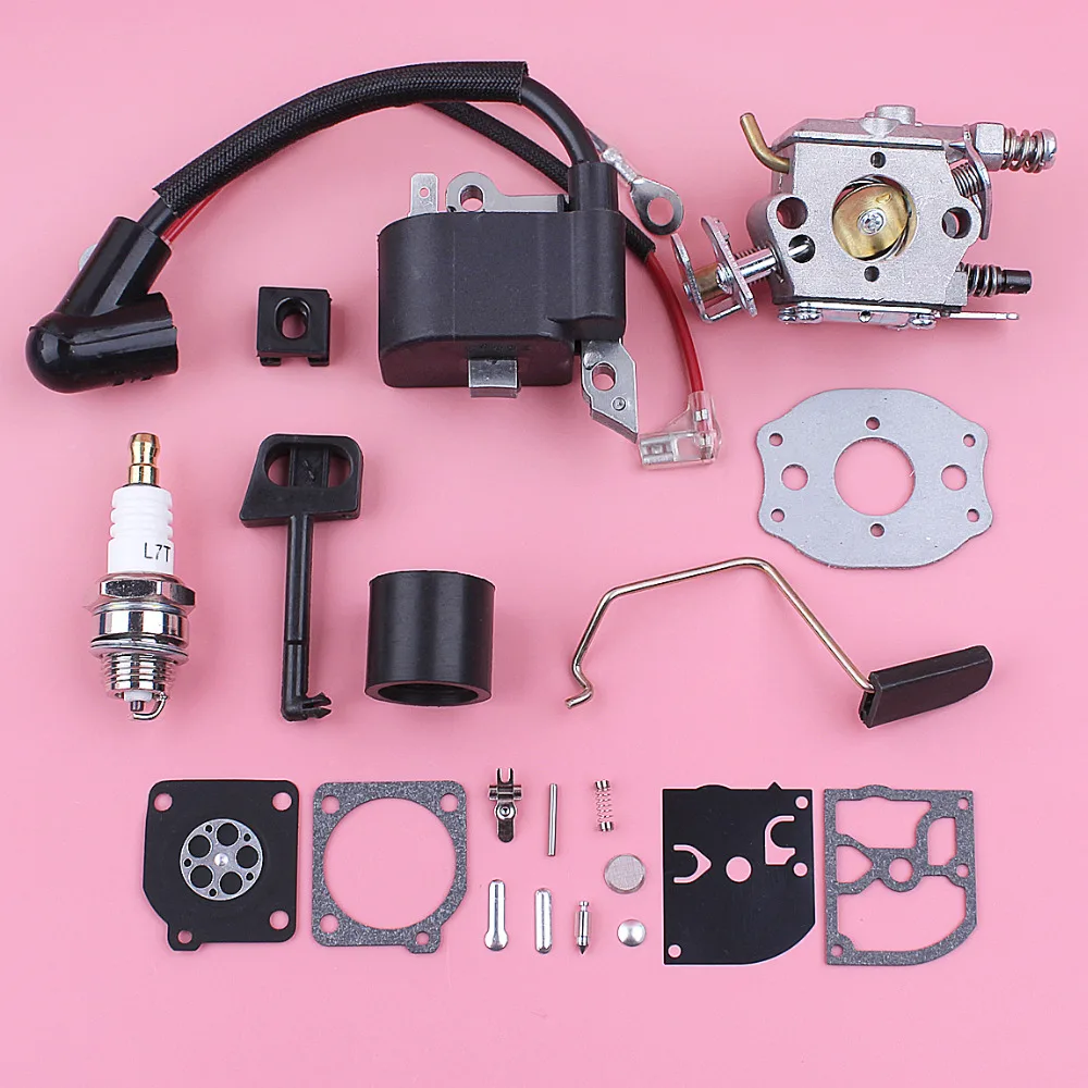 

Ignition Coil Carburetor Carb Repair Kit For Husqvarna 136 137 141 142 Throttle Choke Rod Intake Boot Chainsaw Replace Part