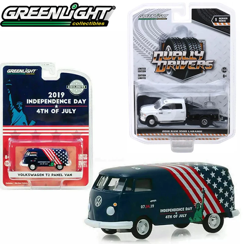 Greenligh 1:64 폭스바겐 타입 2 패널 밴 - 독립기념일 2019(다이캐스트 자동차) SAL 소형 패킷 장난감