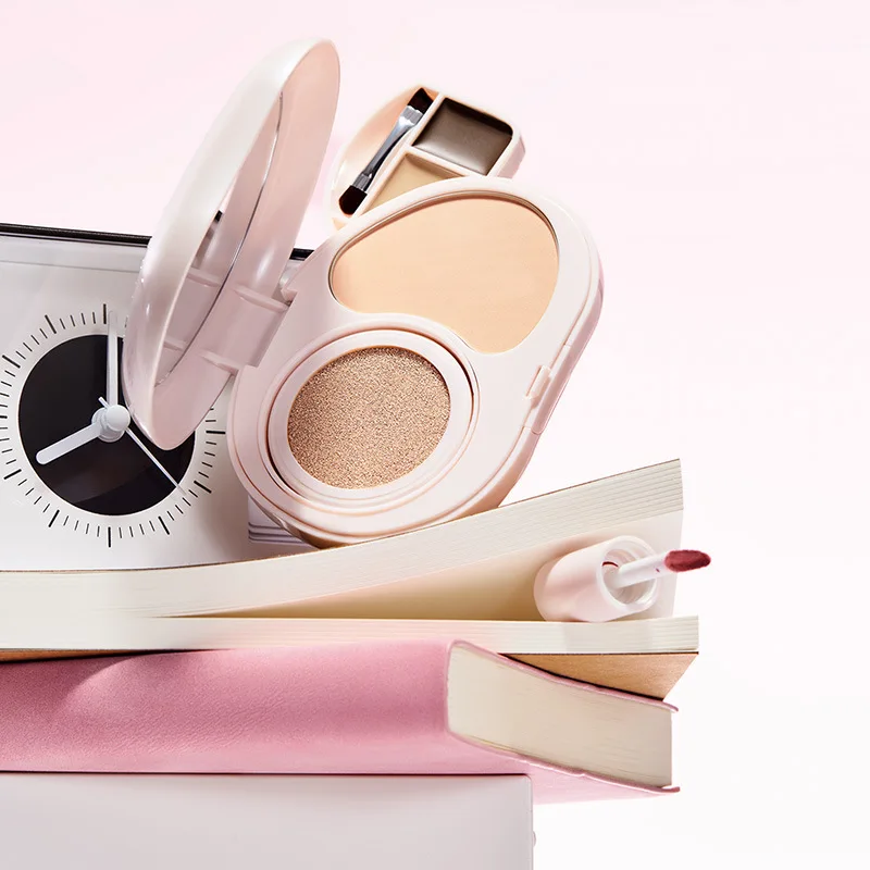 Judydoll Facial Comprehensive Disc Small Powder Box Air Cushion Powder Concealer Blush Lipstick Eyebrow Balm Eyeliner Portable view 4