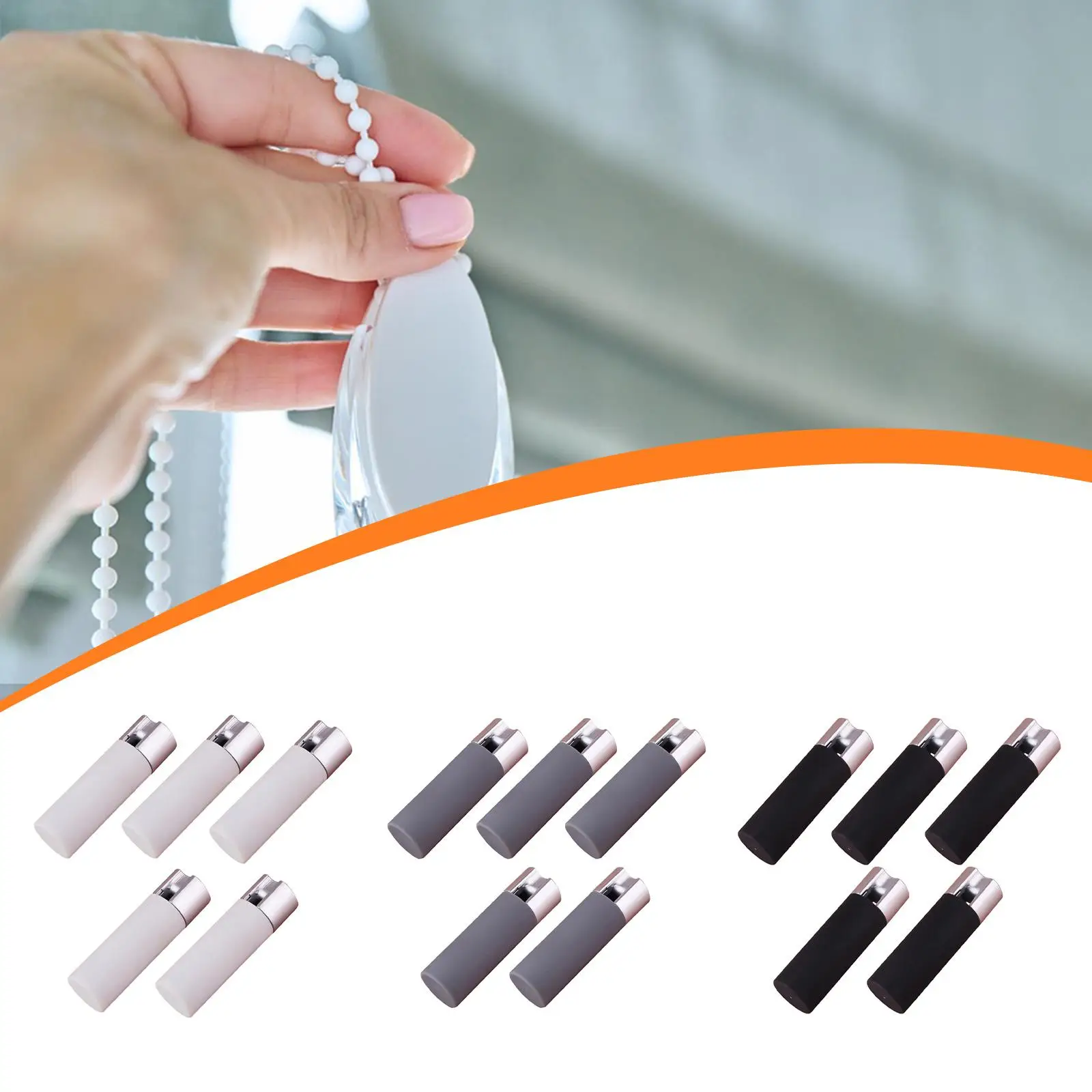 Weighted Curtain Cord Rope Drop Ends Portable Blind Handles for Electric Curtains and Door Curtains