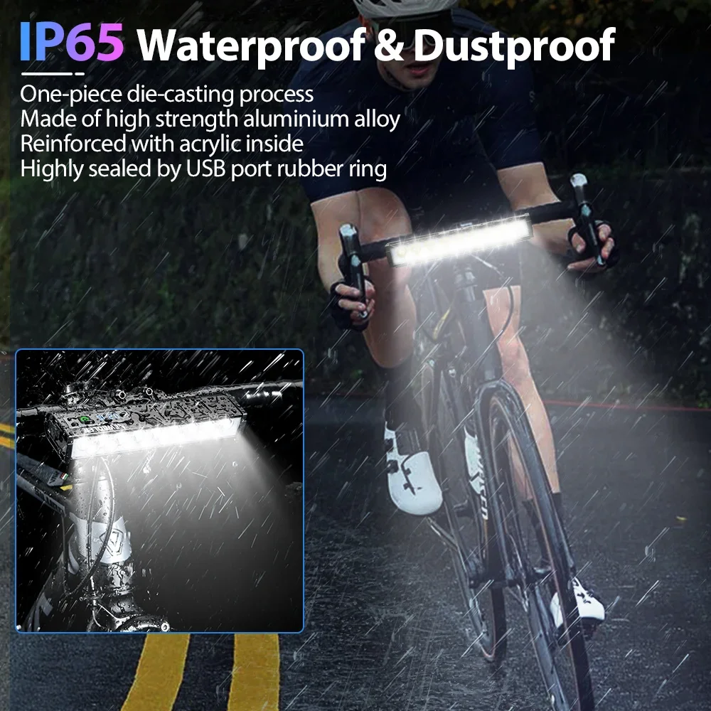 Bicycle Light Front 10000Lumen Bike Light 10000mAh Waterproof Flashlight USB Charging MTB Road Cycling Lamp Accessories