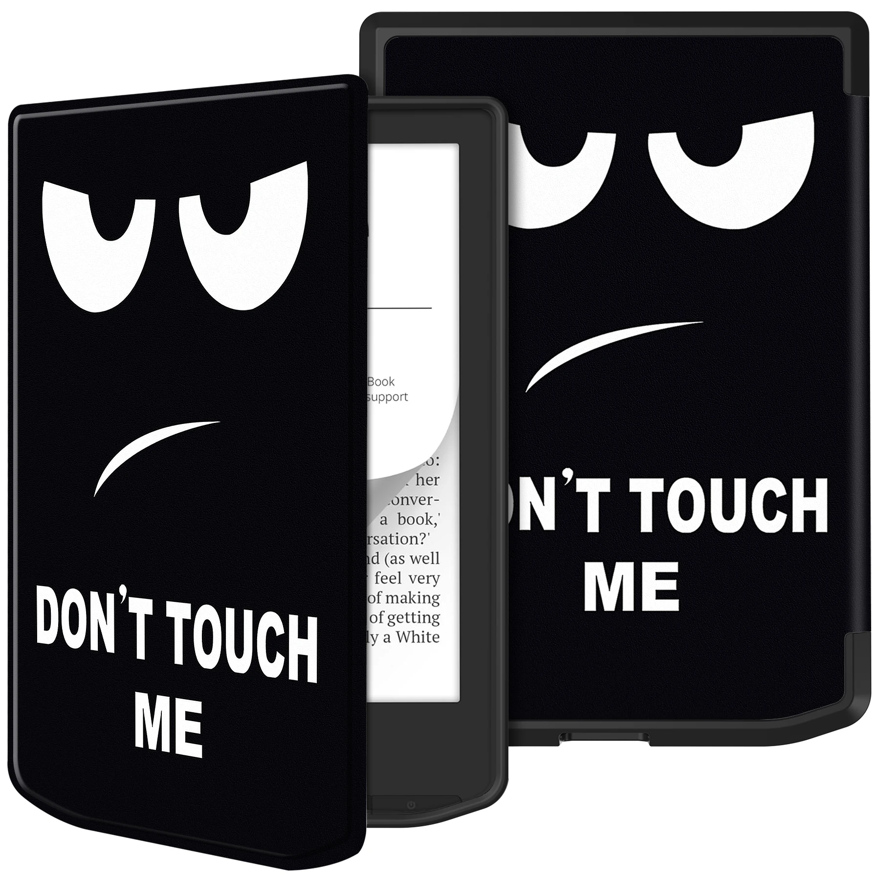 E-Reader Case For Pocketbook Verse Lite  /  Verse Pro PB634  /  Verse PB629 Pattern Print TPU + PU Cover - Don't Touch Me