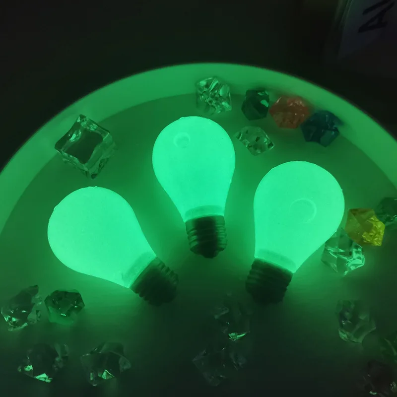 Luminous Light Bulb Malt Sugar Squishy Toy Slow Rising Glow In Dark Squeeze Fidget Sensory Stress Relief Ball Novelty Gift for Kids Teens Adults Desk Party