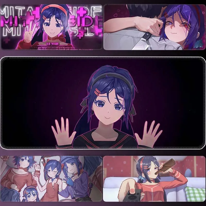 

Miside Mita Cartoon Mouse Pad Large Keyboard Mouse Desk Pad Fashion Non-slip Rubber Gaming Mouse Pad Laptop Mouses Carpet Gifts