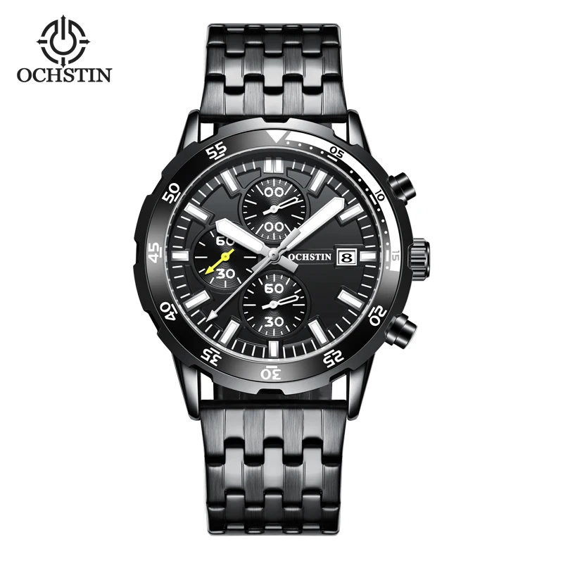 Aviator series men's classic business watch shockproof waterproof luminous calendar multifunctional steel band watchgift friends