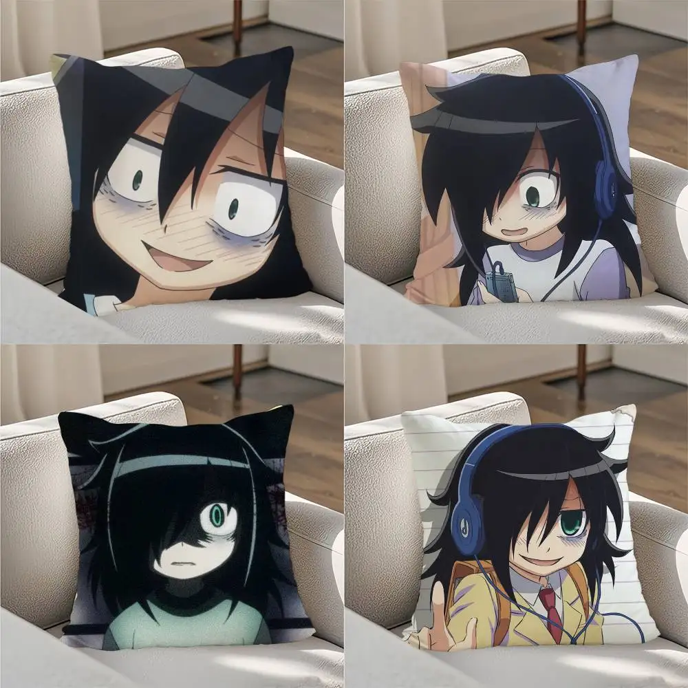 

Watamote T-Tomoko Kuroki Home decoration pillowcases are suitable for sofas, bedrooms, car pillowcases and square cushions