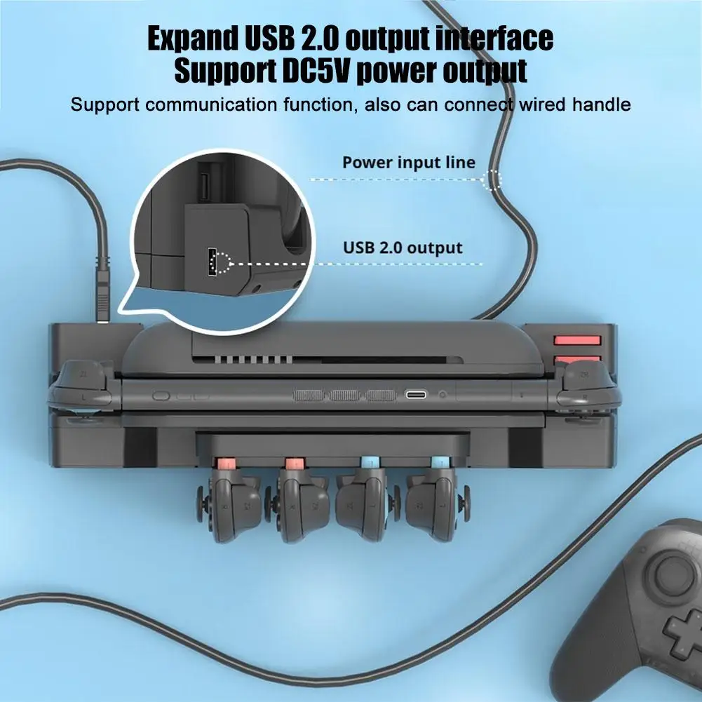 لمحطة شحن Switch Joy Con مع تثبيت مغناطيسي 4 وحدات تحكم للشحن المتزامن وتخزين بطاقة الألعاب وشحن LED