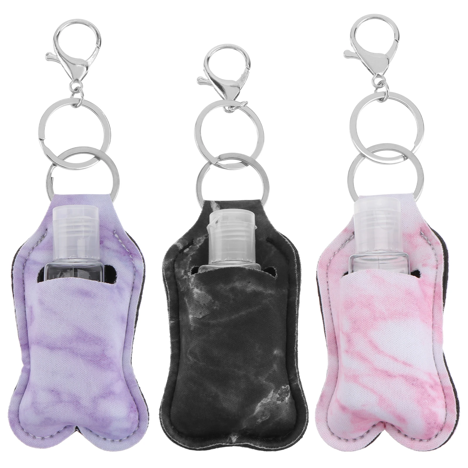 

1 set 1 Set Of Empty Subpackaging Bottles Neoprene Reusable Squeeze Portable Shampoo Liquid Soap Lotion Sub Bottles With Buckle
