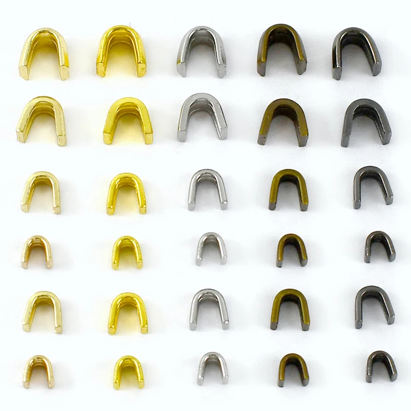 

50/100/200g 3# 5# 8# 10# Non Slip Tail Clip Zipper Repair Kit U Shaped End Lock for Nylon Metal Resin Zip Sewing Closure