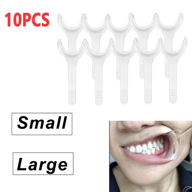 

10Pcs Dental Mouth T-Shape Opener Lip Cheek Retractor Transparent Intraoral Supporting Device Dental Oral Consumables Tool