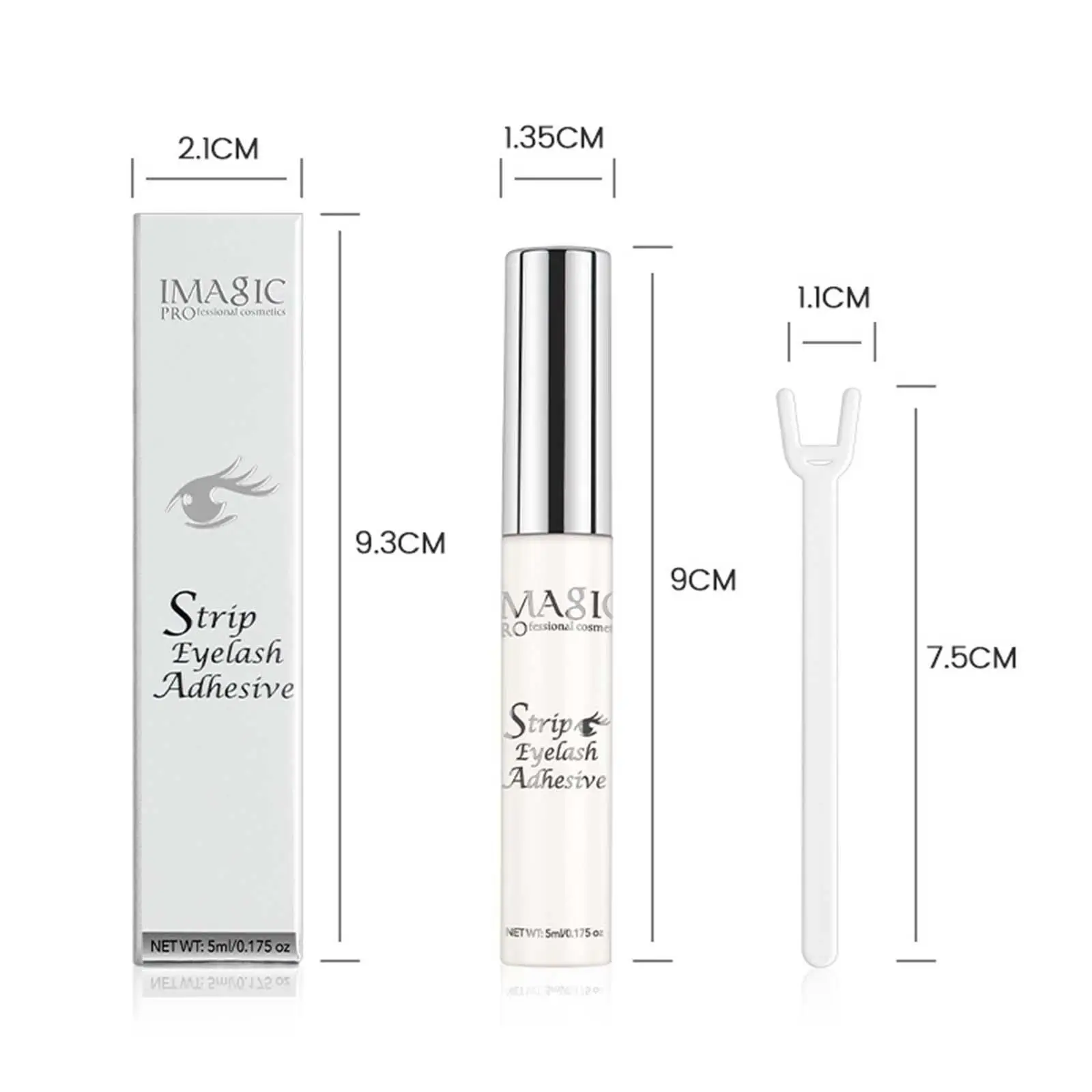 5ml False Eyelash Glue Double Eyelid Glue with Y Shape Stick Strong Hold Sweatproof Long Lasting Natural for Salon Beauty Girls