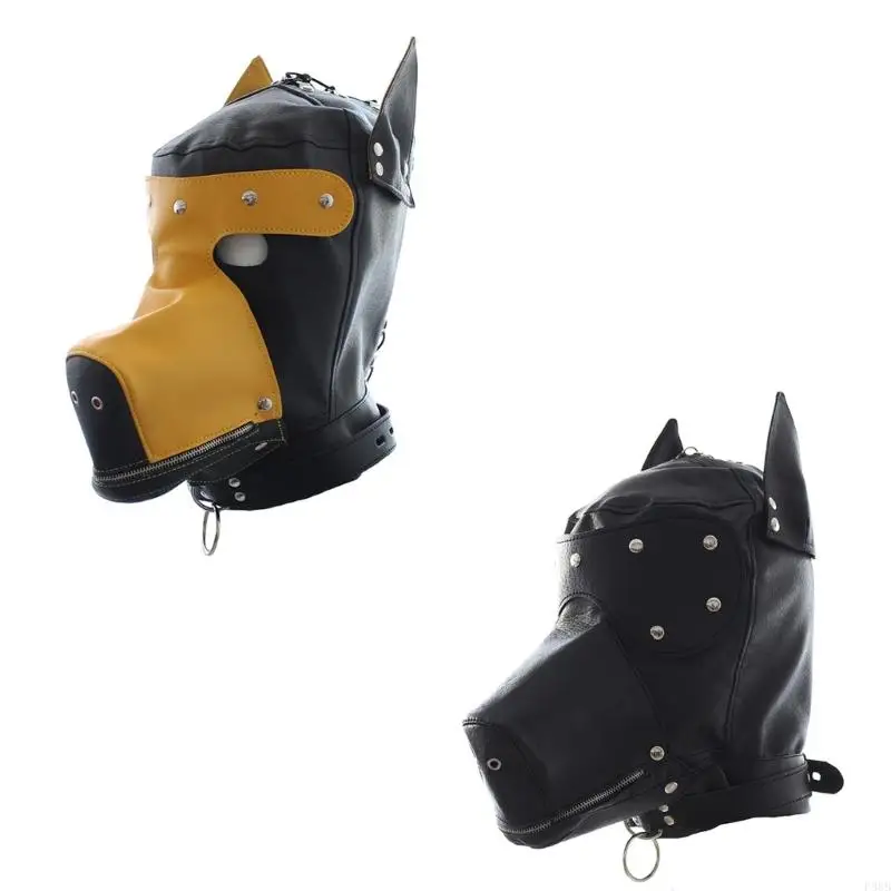 

P88B Adjustable Head Wrap Eye Hole for Couple Play Elastic Headgears with Tie for Couple Flirting Headgears