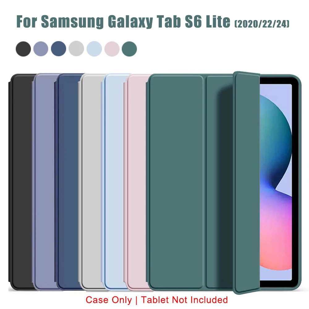 Tri-fold Flip Case For Samsung Galaxy Tab S6 Lite 10.4'' 2020/2022/2024 SM-P610/P613/P620 Stand PU Leather Protective Cover