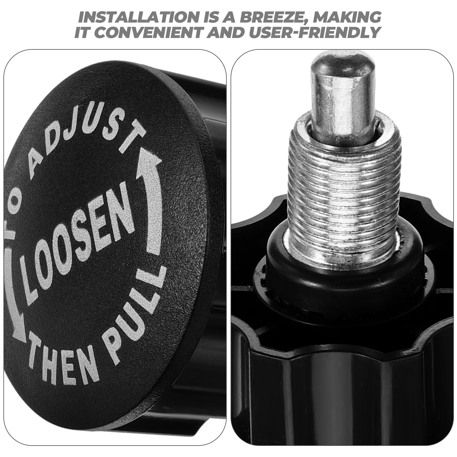 

Spherical Rotating Pull Pin M18x10 Black B Version Knob Fitness Equipment Home Gym Exercise Bike Parts Replacement