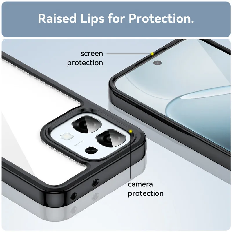 Etui na OPPO A6 5G, etui na OPPO A5 A5x A6 Pro 4G 5G, kolorowe, miękkie, silikonowe, przezroczyste etui z bumperem dla OPPO A6 Pro — zdjęcie produktu 4