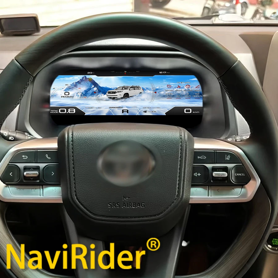 Digital Dashboard Panel For Land Cruiser Prado 2010-2023 LCD Instrument Cluster Speedometer Virtual Cockpit Tachometer Odometer