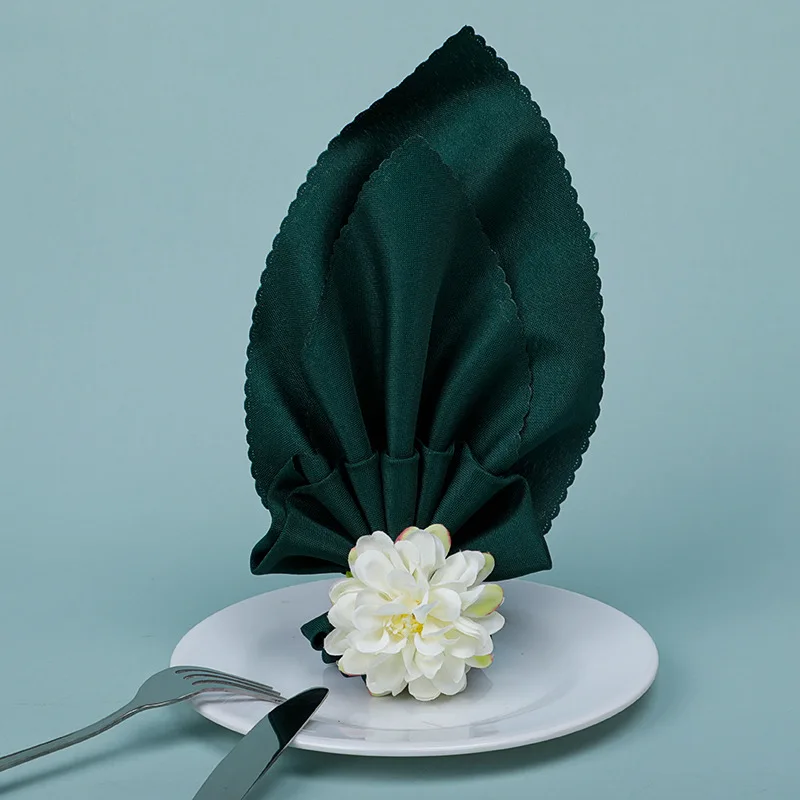 Mori artificial flower napkin buckle hemp rope napkin ring restaurant set up a Valentine's Day small chrysanthemum flower
