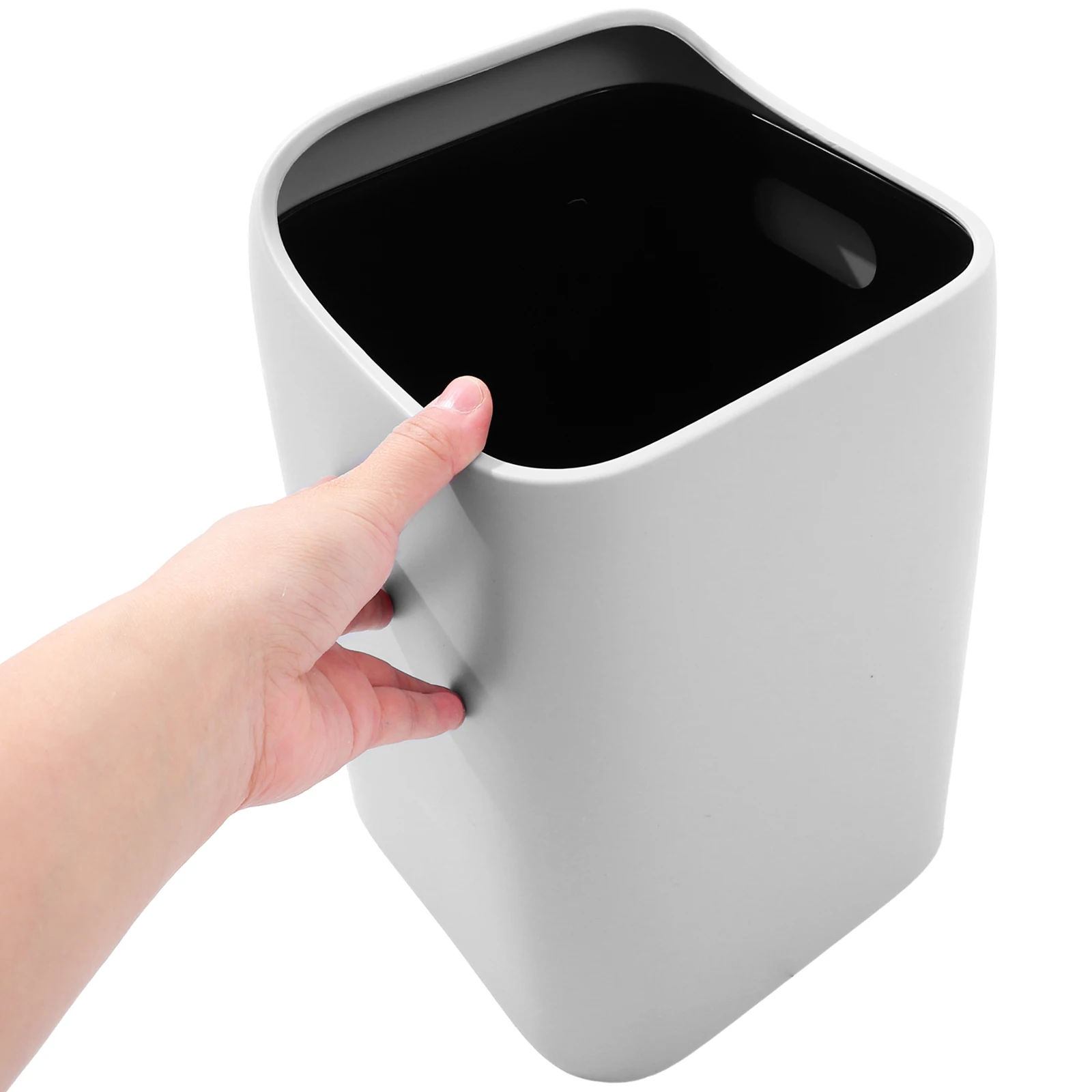 

1pc Double Layer Large Capacity Trash Can Without Lid Strong Pp Material Garbage Bin For Bedroom Bathroom Kitchen Office