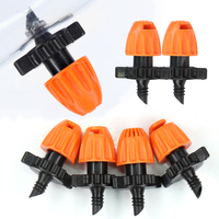 15PCS 5.0mm Orange Watering Nozzle 90°/180°/360°/Strip Spraying Angle Optional Garden Irrigation Sprinklers for Plant Watering