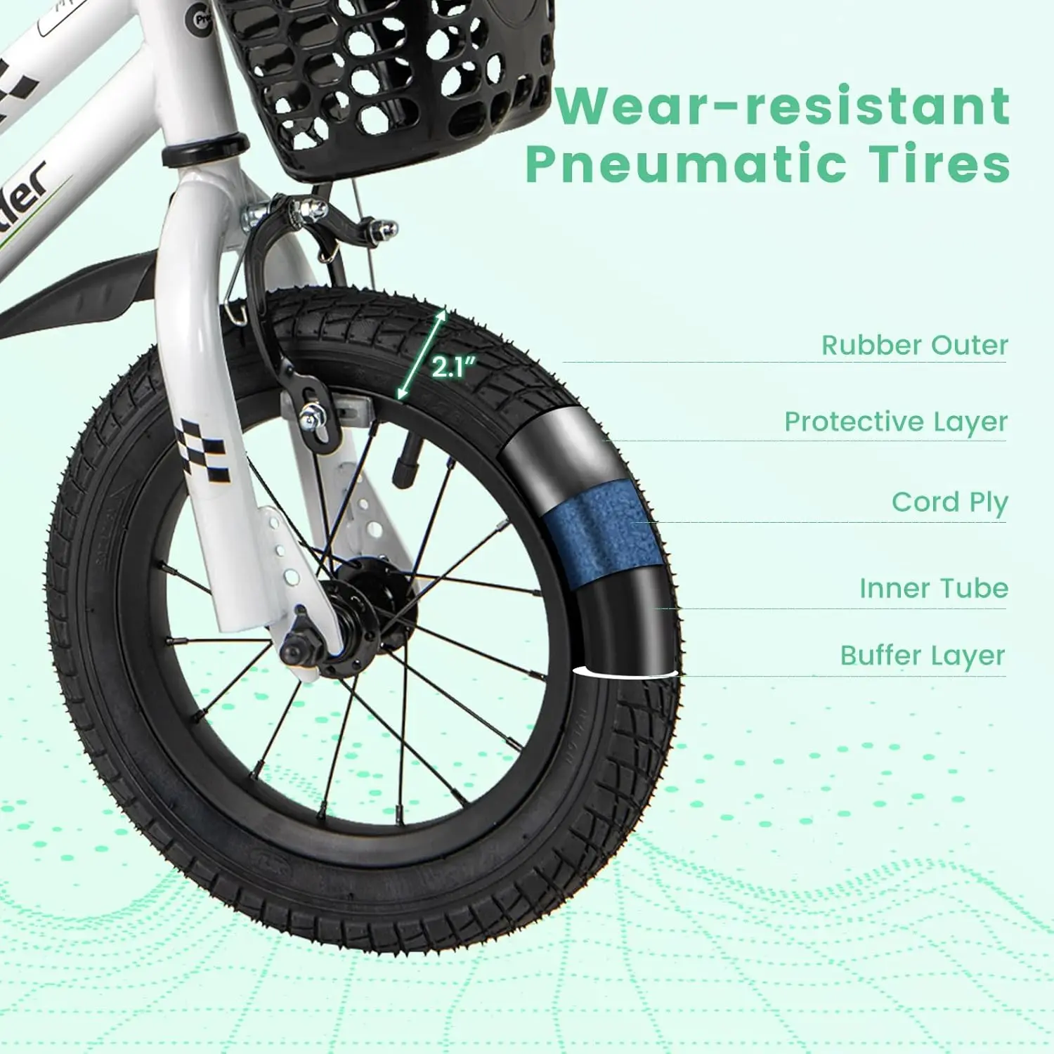 دراجة أطفال 12 14 16 مقاس 18 بوصة للأولاد والبنات من سن 3 إلى 8 سنوات، دراجة أطفال مع عجلات تدريب قابلة للإزالة، فرامل اليد