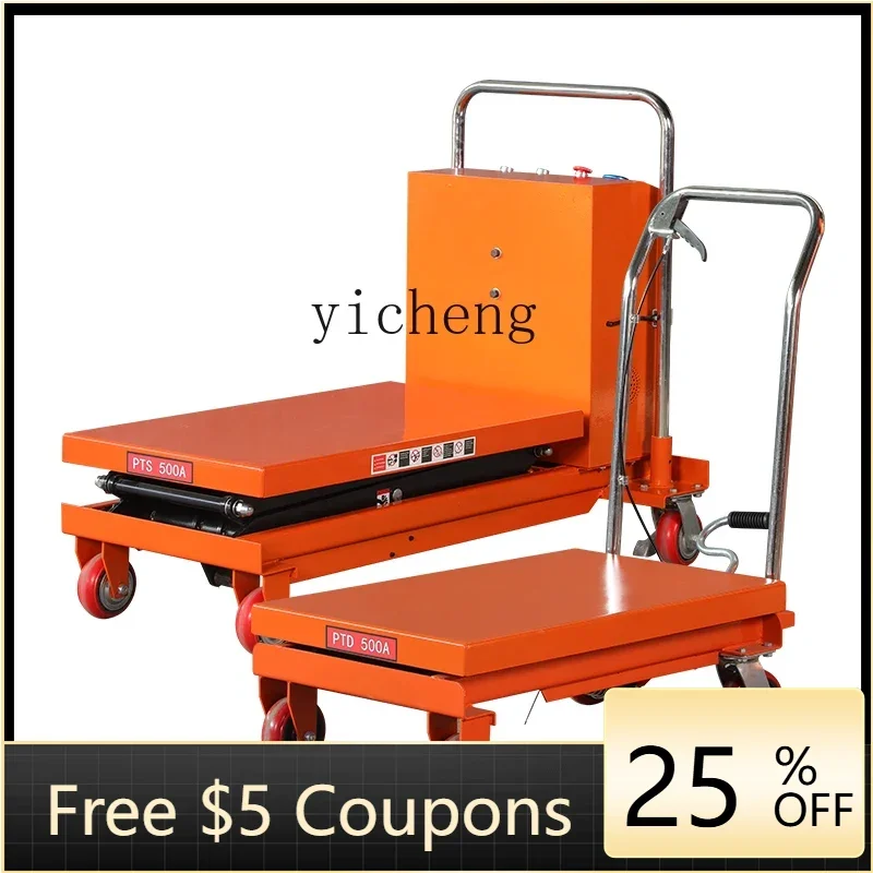 manual lifting platform hydraulic lift small mold table electric hand push mobile platform cart