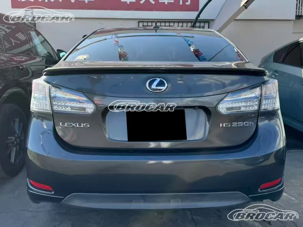 For 2009--2018 Lexus HS250h GEN 1 ANF10 Factory Style High-Quality ABS Plastic Gloss Black Rear Spoiler Trunk Boot Wing Spoiler