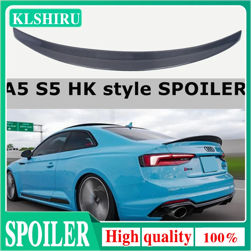 

HK style carbon fiber rear wing for Audi A5 S5 RS5 only for 2 doors CWing lip spoiler auto par 2020 2021 2022