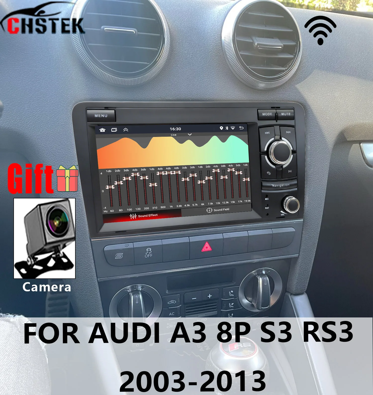 Car Wireless Carplay For Audi A3 8P S3 RS3 2003 2004 2005-2013 Navigation Multimedia Bluetooth GPS WIFI Auto Vedio Exchange FM