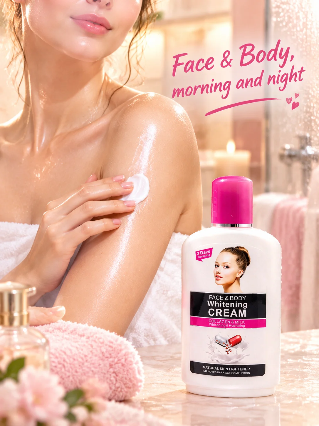 Aichun Moisturizing Whitening Cream Armpit  Legs Knees  Body and Face Milk Carrot Snail Papaya Cream Korean Cosmetics Skin Care