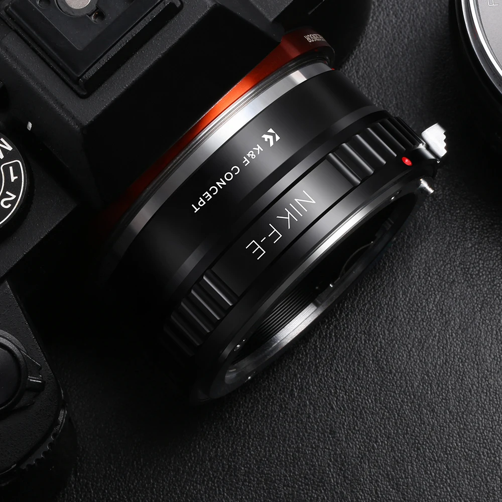 K&F CONCEPT NIK F-E Lens Adapter Ring For Nikon F Nikkor AI Mount Lenses to Sony NEX E-Mount NEX-3 NEX-5 a6000 a5000 Camera Body