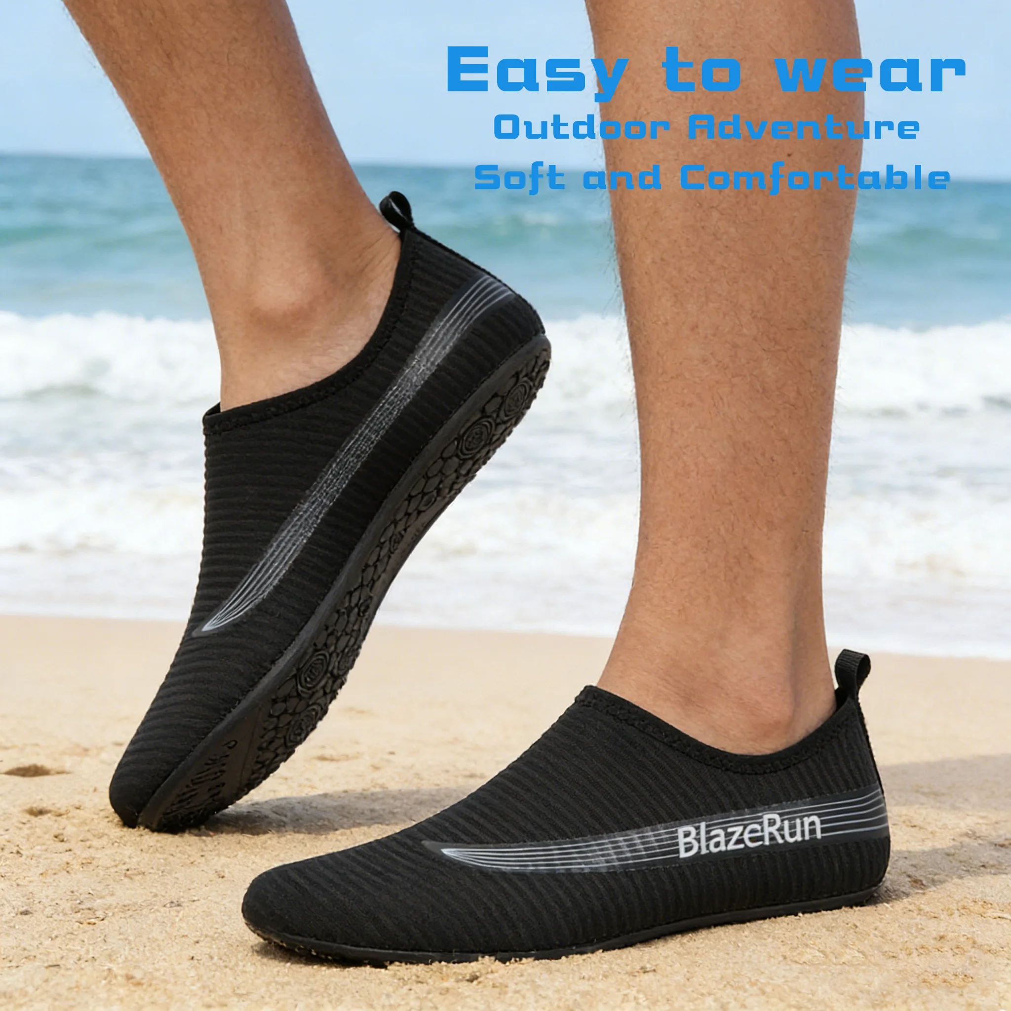 Quick-Dry Water Sports Barefoot Shoes Aqua Socks for Swim Beach Pool Surf Yoga for Women Men Outdoor River Diving Sandals