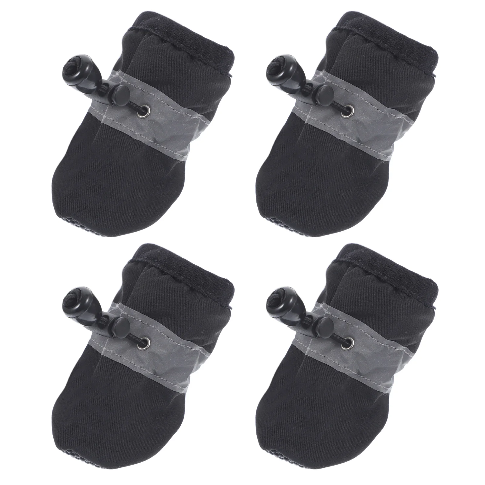

4Pcs Waterproof Protective Dog Boots Drawstring Non-Slip Dog Shoes Practical Outdoor Pet Shoes for Rain All Season Use