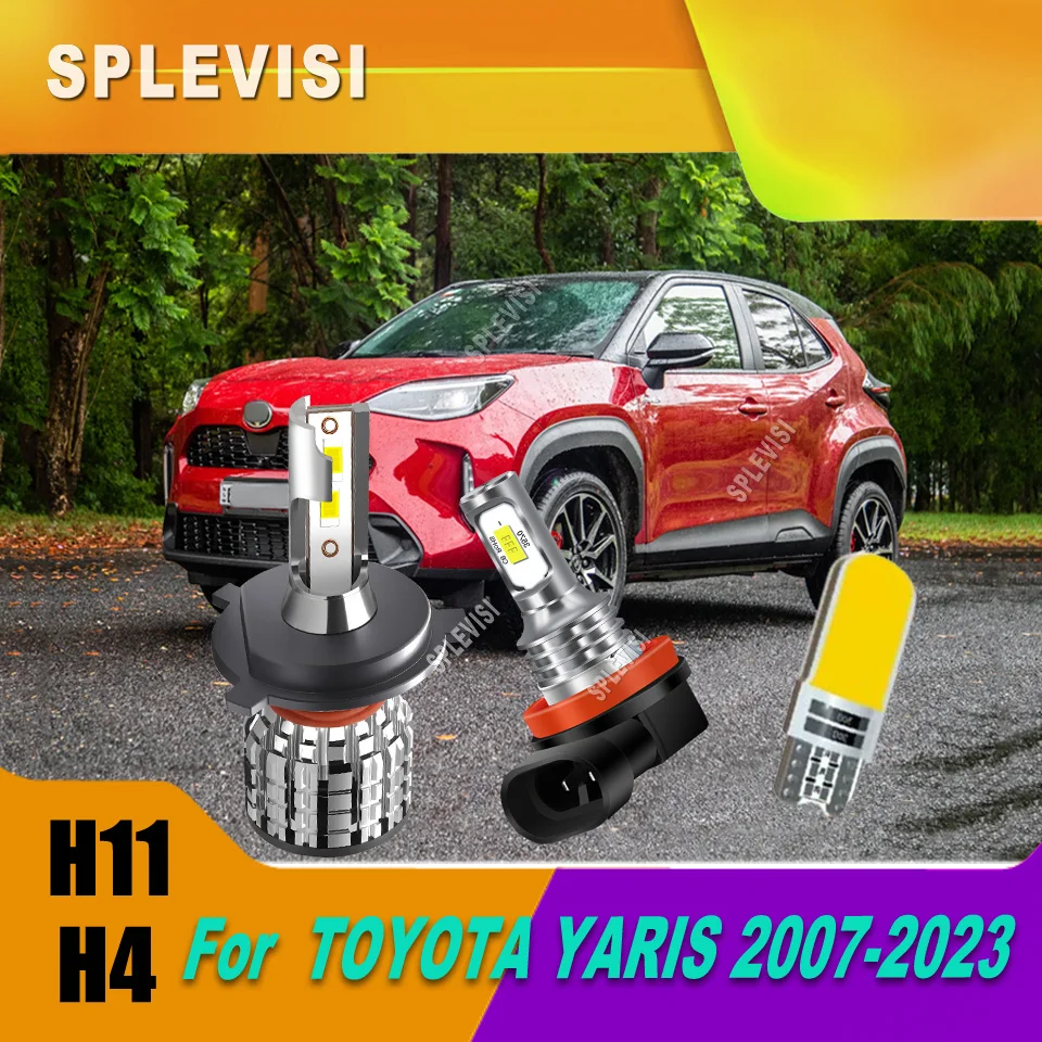 

H4 H11 T10 LED White Headlight Side Lights High Low Dipped Main Beam For TOYOTA YARIS 2007 2008 2009 2010 2011 2012 2013-2023