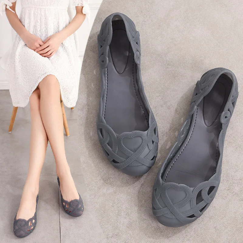 Letnie kobiety drążą płytkie płaskie galaretki buty Slip on Ladies Casual mieszkania baletowe oddychające komfort miękkie modne buty damskie