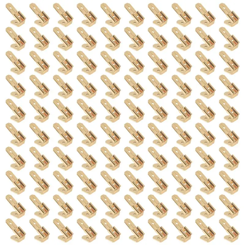 

ABMH-100Pcs Piggyback Spade Connectors,3 Way Adapter Dual Male To Single Female Terminals Crimp Terminals Assortment Kit