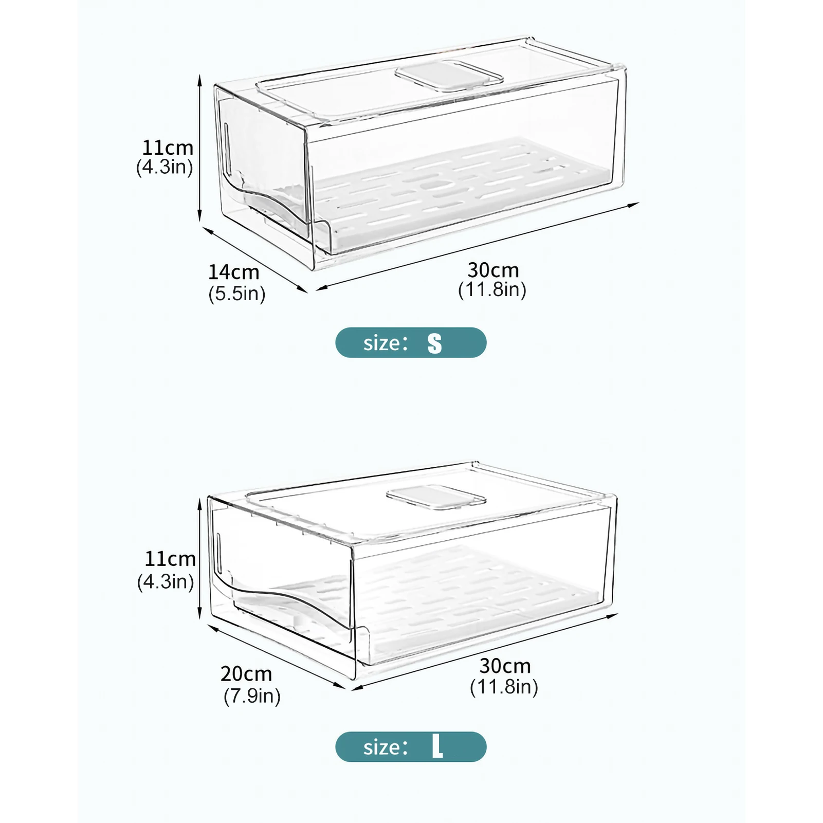 Refrigerator Organizer Bins Reusable Food Storage Containers Fridge Stackable Drawer Organizer In Home Kitchen Restaurant Tools