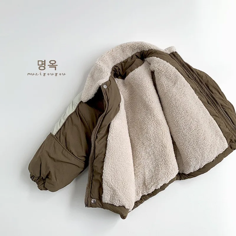 Autumn Winter Fashion Warm Tops Boys And Girls Thickened Clothes Children Outerwear Casual Jackets 1 To 6 Years Kids Coats
