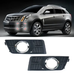 K-Car Front Bumper Fog Light Frame Fog Lamp Grille Case Cover For Cadillac SRX 2010-2016 25778388 25778389