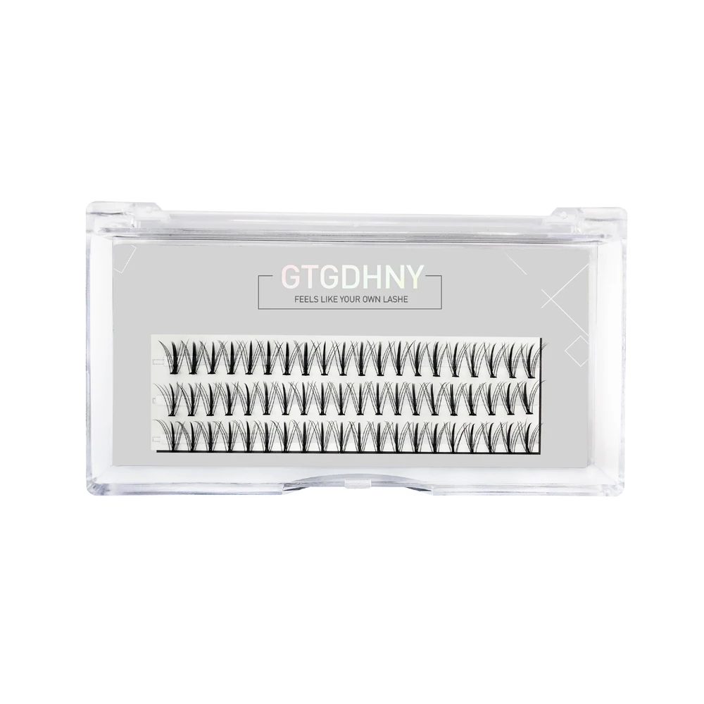 60 Büschel Sandwich-Wimpern, gepfropfte Wimpern, künstlicher Effekt, Wimpernverlängerung, Comic-Wimpern, Werkzeug für falsche Wimpern
