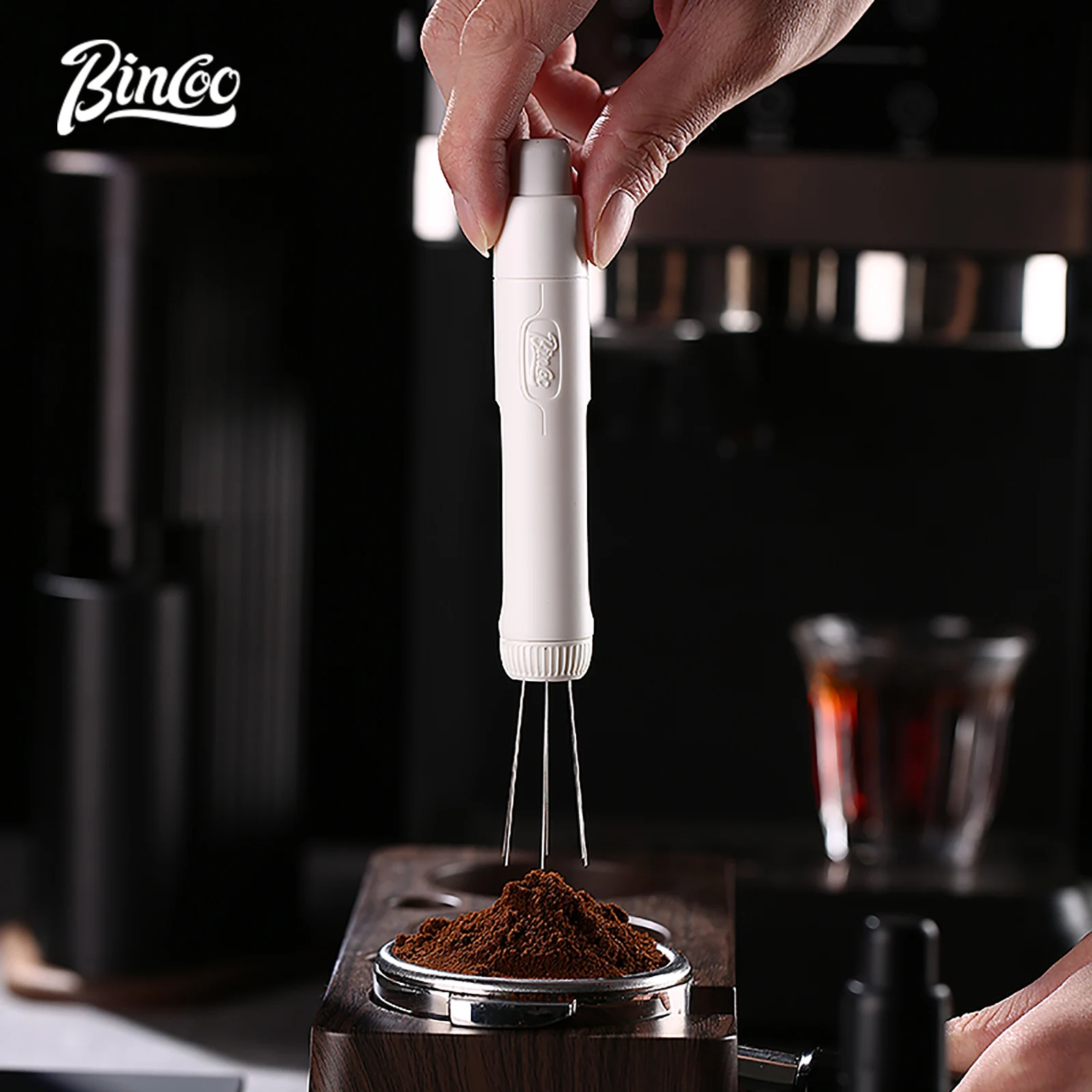 Bincoo Professional Espresso Distribution Needle Magnetic Telescopic Stainless Steel Clump Breaker Perfect for Stirring view 2